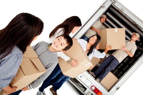 Professional movers packing a house in Manwithvan London