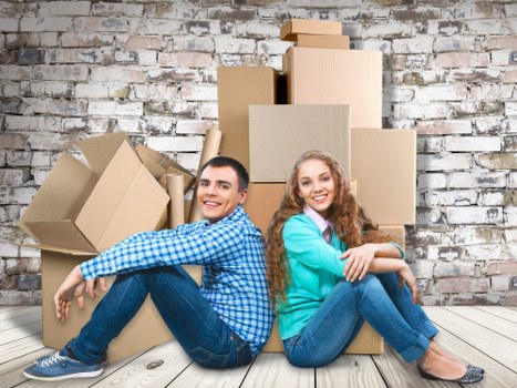 Experts unpacking and setting up a new home