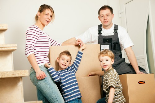 Professional team handling commercial move