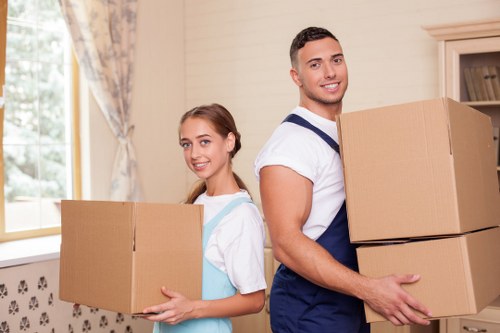 Satisfied customers after a successful move with Manwithvan London